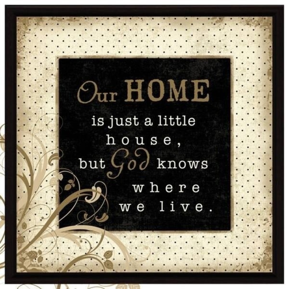 Our Home Spiritual Wood Frame Plaque with Easel